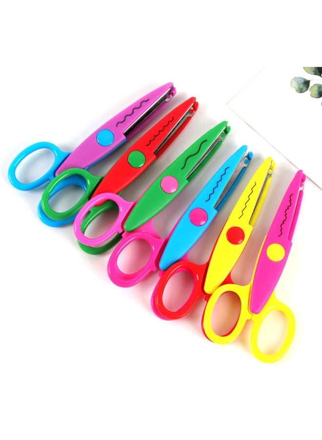 HELPS Children's Safety Plastic Handmade Fun Lace Scissors Student Cartoon Diy5 Inch Photo Album Photo Pattern Card Scissors - Image 4