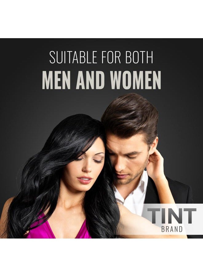 Tint Hair temporary cover grays & conceal thinning/bald areas great for beards and hair touch-ups. Water, weather, sweat resistant. EXTRA Precision Applicator included for smaller areas (Brown) - Image 2