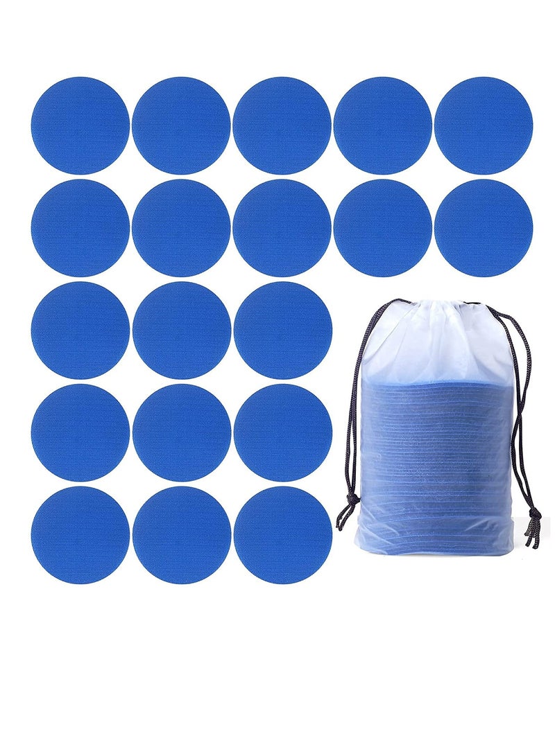 Excefore صنّاع السجاد 50 قطعة من علامات البقع الزرقاء للفصول الدراسية، بقع دوائر السجاد للأطفال والمعلمين ورياض الأطفال - Image 1