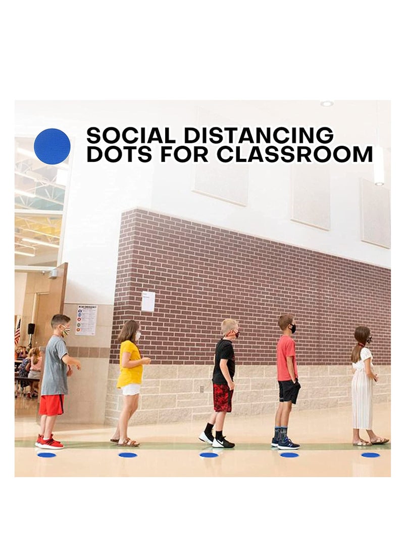 Excefore صنّاع السجاد 50 قطعة من علامات البقع الزرقاء للفصول الدراسية، بقع دوائر السجاد للأطفال والمعلمين ورياض الأطفال - Image 5