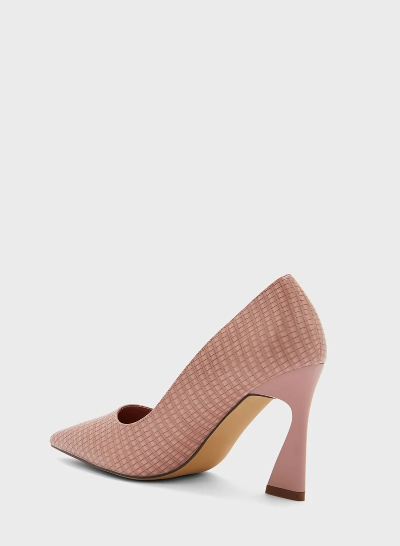 ايلا Croc Patent Curved Heel Pump