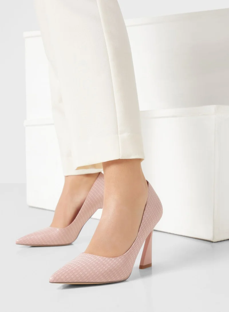 ايلا Croc Patent Curved Heel Pump