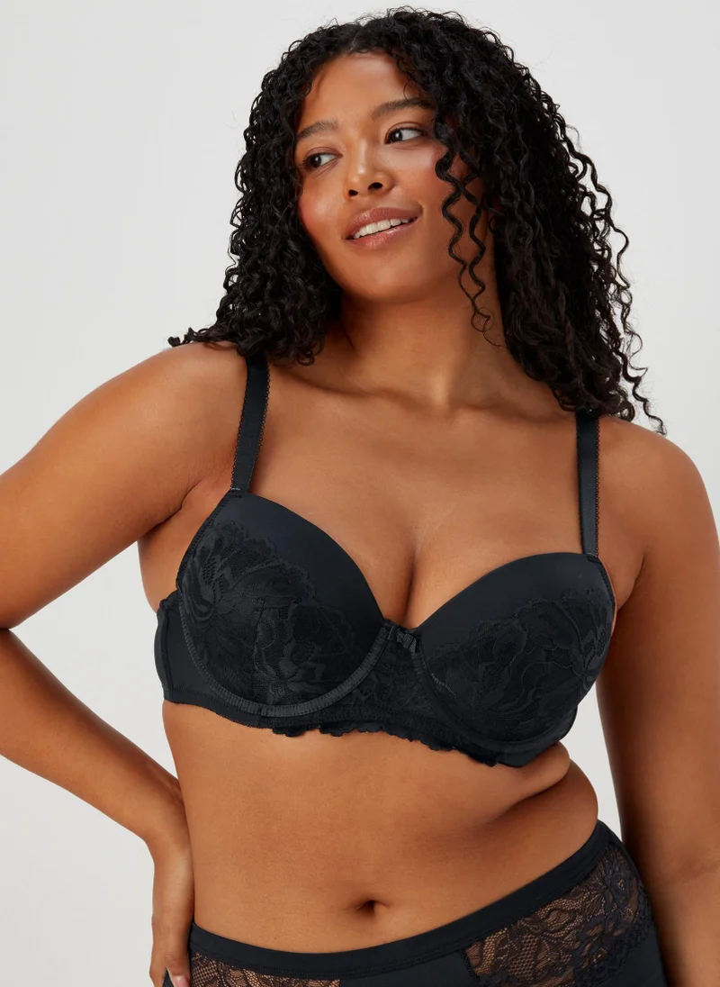 Matalan DD+ Black Lace Padded Bra