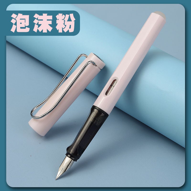 Generic Erasable Press-Action Fountain Pen for Students Foam powder erasable pen 