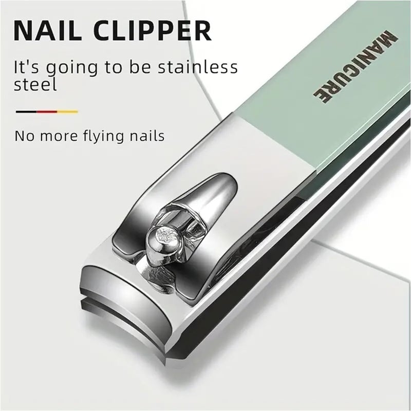 KOIME KOIME Stainless Steel Professional Manicure Set Nail Cutter For Women Nail Scissors Luxury Grooming Kit Manicure Pedicure Kit For Women Nail Acne Remover needle MultiColor 16 IN 1 Manicure Set - Image 5