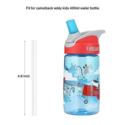 CampTek Replacement Straws for CamelBak eddy Kids 12oz Water Bottle,Accessories Set Include 5 BPA-FREE Straws and 1 Cleaning Brush - Image 3