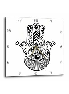 3DROSE Hamsa Hand Black And Whitewall Clock 13Inch (Dpp_217281_2)  - Image 2