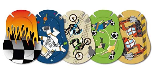 Ortopad® Bamboo Boys Eye Patches, 50/Box (Junior Size, 0-2 yrs) Racing Flames Pack - Image 2