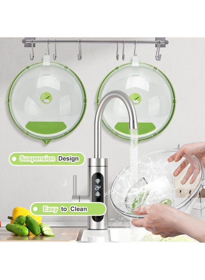 Microwave Splatter Guard (with Steamer), 10-inch Clear Microwave Dish Cover, Suitable for Food, Microwave Kitchen Gadgets, and Cookware Accessories - Image 1