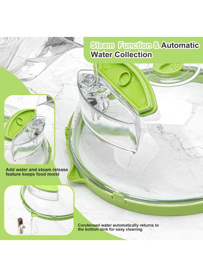 Microwave Splatter Guard (with Steamer), 10-inch Clear Microwave Dish Cover, Suitable for Food, Microwave Kitchen Gadgets, and Cookware Accessories - Image 5