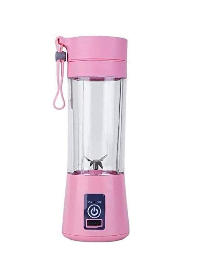 USB Rechargeable Blender Portable Juicer with 6 Blades pink - Image 3
