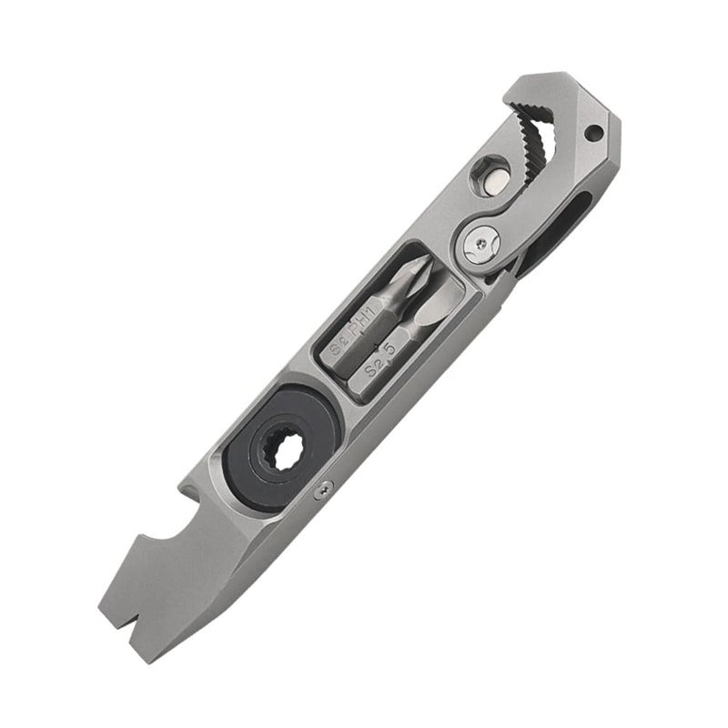 Titanium Multifunctional Tool Pry Bar Wrench Screwdriver Bottle Opener - Image 2