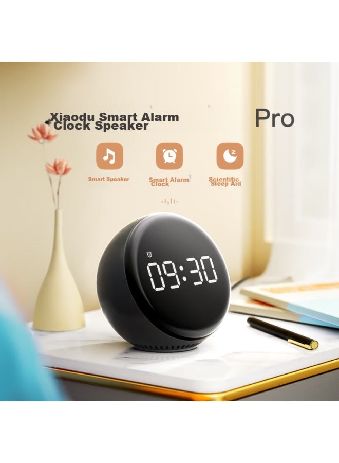 Small Xiaodu Smart Alarm Clock Speaker Pro, Large Digital Display, Creative Bedside Alarm With Voice Interaction And Remote Control For Home Appliances, Children's Early Education Machine And Storytelling Device, Gift For Chinese New Year - Image 1