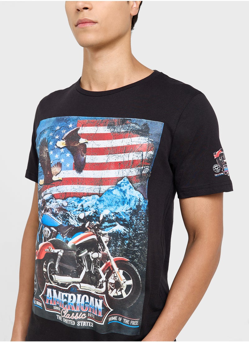 BRAVE SOUL Graphic Print T-Shirt  - Image 3