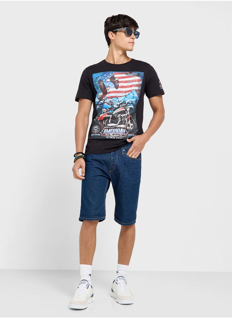 BRAVE SOUL Graphic Print T-Shirt  - Image 4