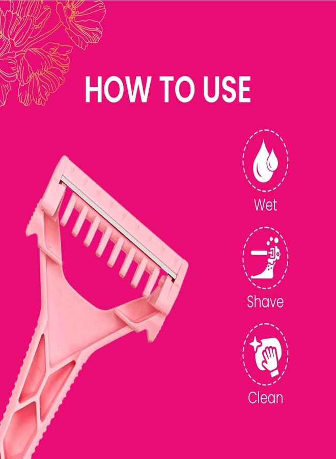 Paree Prima Premium Hair Removal Full Body Razor for Women | Travel Friendly & Hassle-Free Shaving Razor - Pack of 5 - Image 5
