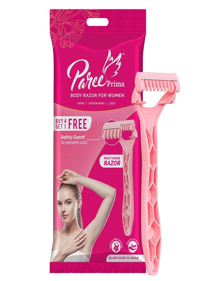 Paree Prima Premium Hair Removal Full Body Razor for Women | Travel Friendly & Hassle-Free Shaving Razor - Pack of 5 - Image 1