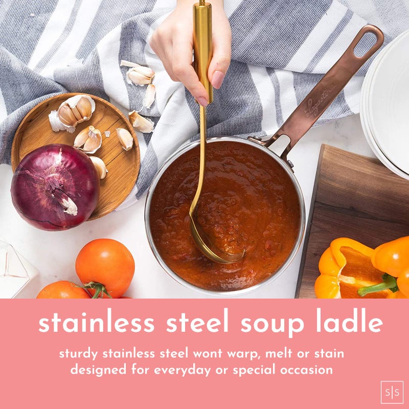 styled settings Teal Kitchen Utensils Set with Holder - 17PC Teal & Gold Cooking Utensils for Nonstick Cookware Includes Gold Utensil Holder - Teal Kitchen Accessories and Decor - Image 4