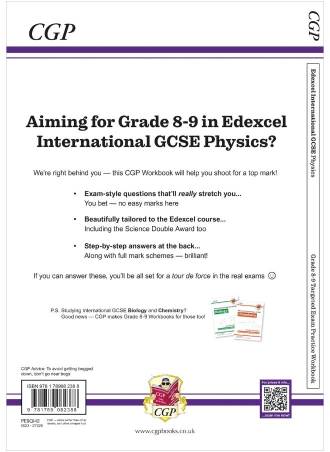 New Edexcel International GCSE Physics: Grade 8-9 Targeted Exam Practice Workbook (with answers) (CGP IGCSE 9-1 Revision)
