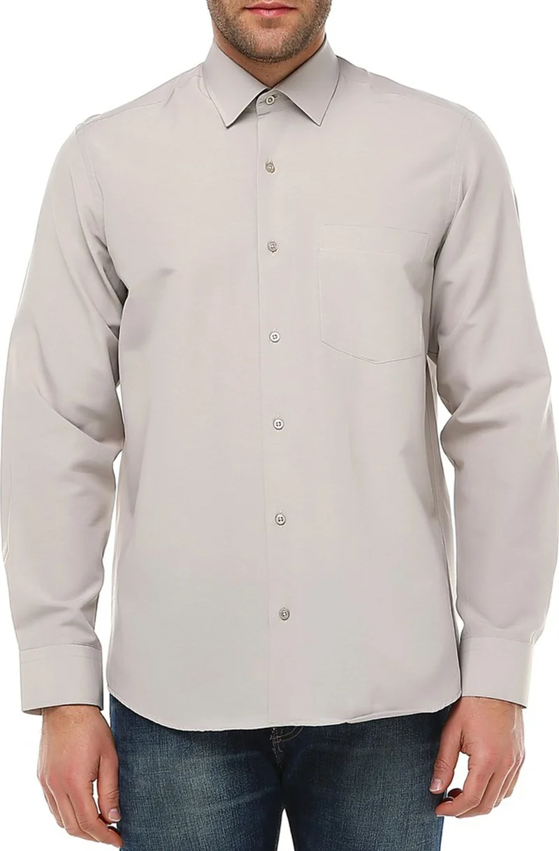 Varetta Men's Taba Classic Cut Pocket Straight Long Sleeve Shirt