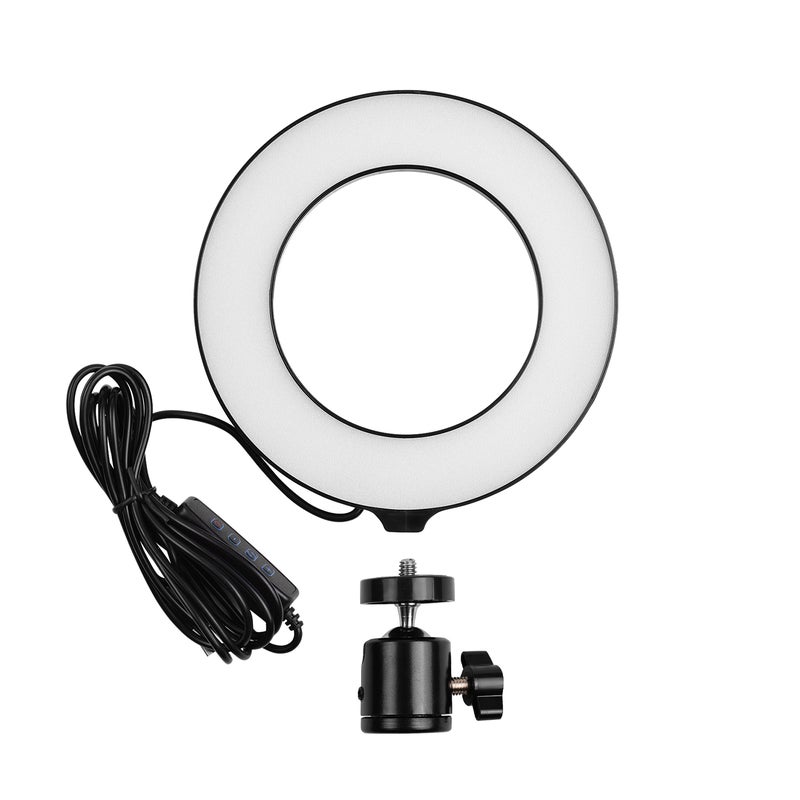 إسكدنيا مصباح LED صغير بإضاءة على شكل حلقة أسود/ أبيض - Image 5