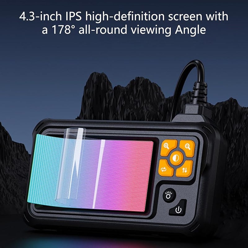 1m Handheld Borescope with 4 3inch LCD Display and 8 LED for Automotive Repair Pipe Inspection - Image 4