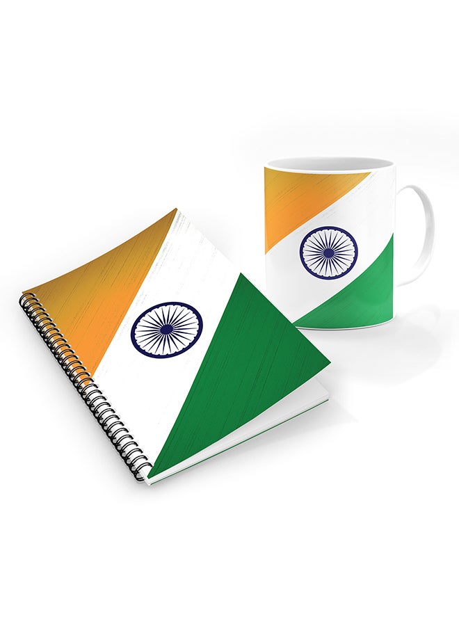 Stylizedd مجموعة هدايا مخصصة من فنجان قهوة مطبوع بتصميم + دفتر ملاحظات حلزوني A5