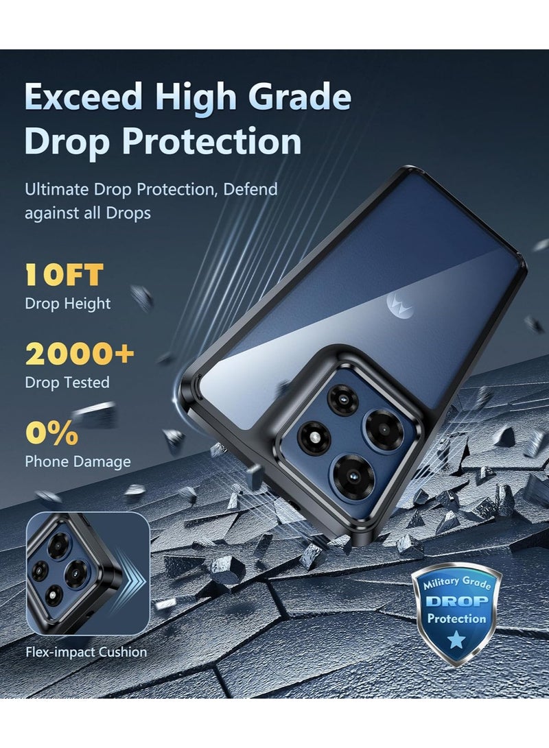 Case Compatible with Infinix Note 50x 5G, [Droproof] [Sweat-Proof] [Fingerprint-Proof] Shockproof Protective Phone Case Fits Infinix Note 50x 5G,Black - Image 2