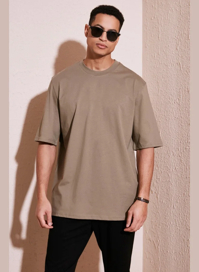 بوراتي Buratti Cotton Oversize Crew Neck Basic T Shirt Men's T SHIRT 5902365