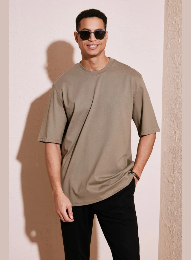 بوراتي Buratti Cotton Oversize Crew Neck Basic T Shirt Men's T SHIRT 5902365