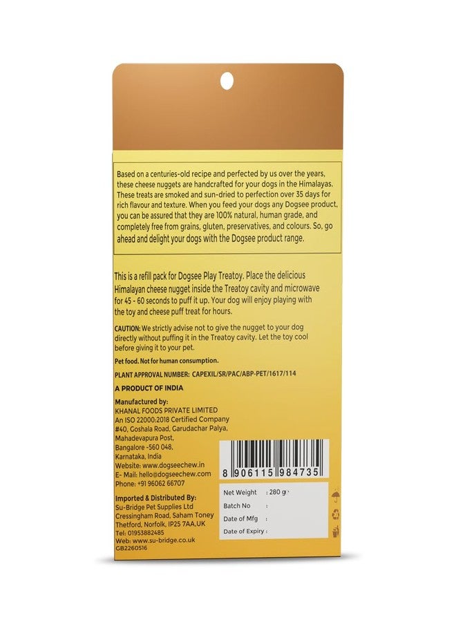 Dogsee عبوة إعادة تعبئة ألعاب Dogsee Treatoy Yeti، 9.8 أونصة (20 قطعة) | قطع مضغ أسنان من جبن الياك الهيمالايا | خالية من المكونات الاصطناعية | مكافآت سهلة الهضم للكلاب - Image 2