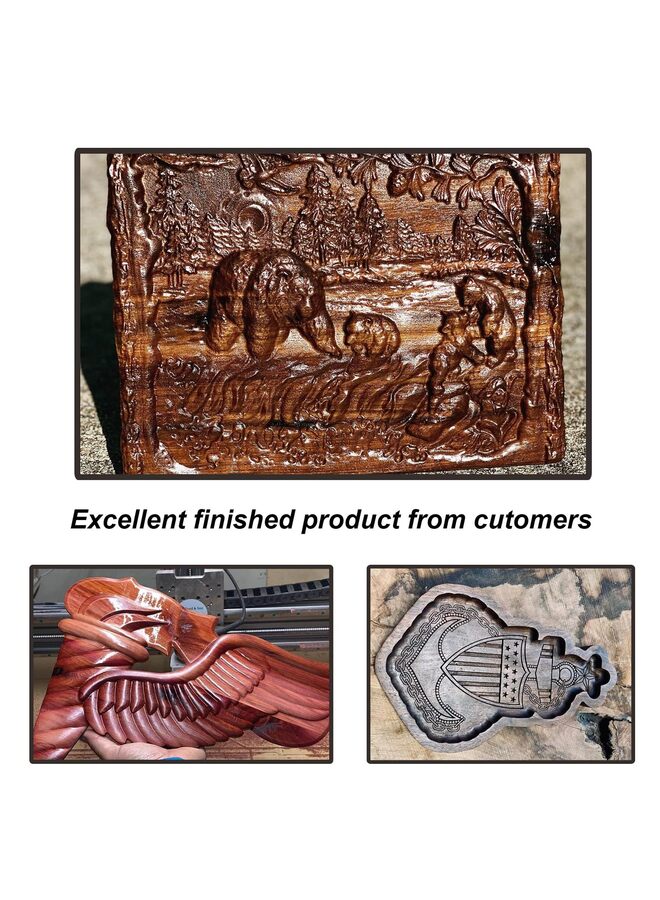 5PCS Tapered Ball Nose Carving End Mill 4MM Shank 1MM Radius 2MM Diameter Tips 3D Woodworking Tool CNC Router Bits - Image 5