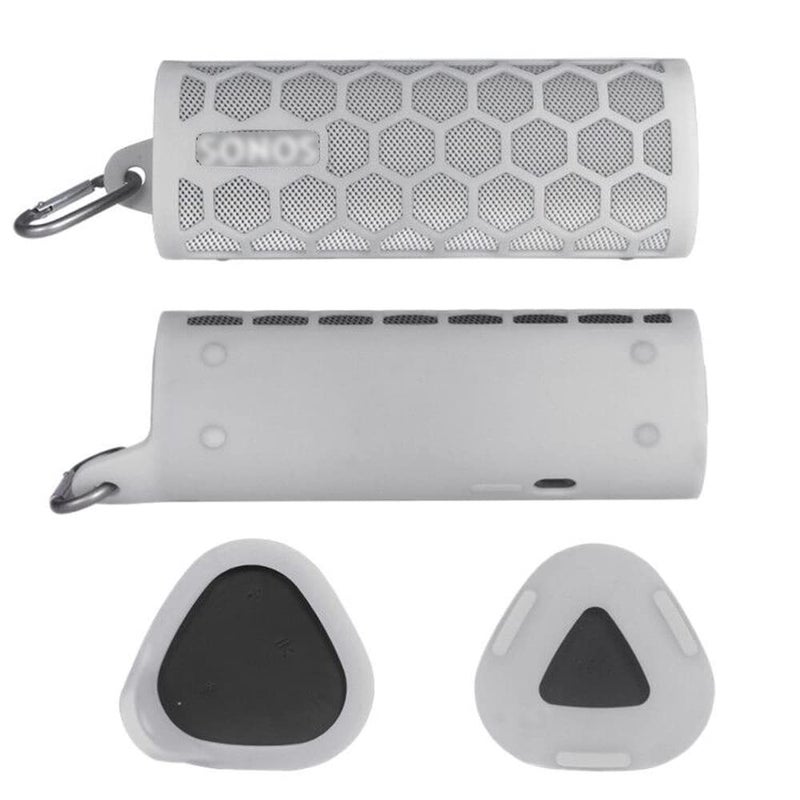 Seracle Zaracle Flexible Carrying Case Protect Pouch Sleeve Protector Cover Travelling Case for Sonos Roam Wireless Bluetooth Speaker (Gray) - Image 2