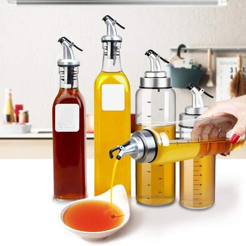 Leak-proof Oil Dispenser Nozzles. Pourers Bottle Dispenser for Olive Oil, Vinegar, Wine, Spirits, Alcohol and Syrups bottles with Stopper perfect for Bottle mouth-Spouts pourer (2pcs) - Image 1
