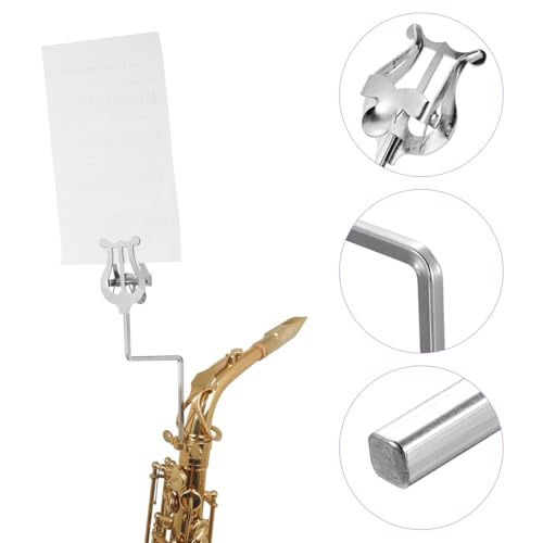 Vaguelly Alto Saxophone Lyre Sheet Music Holder- 18CM, Sax Marching Lyre Clamp- on Vertical Music Sheet Clip - Image 3