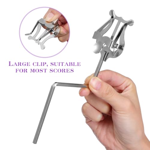 Vaguelly Alto Saxophone Lyre Sheet Music Holder- 18CM, Sax Marching Lyre Clamp- on Vertical Music Sheet Clip - Image 5