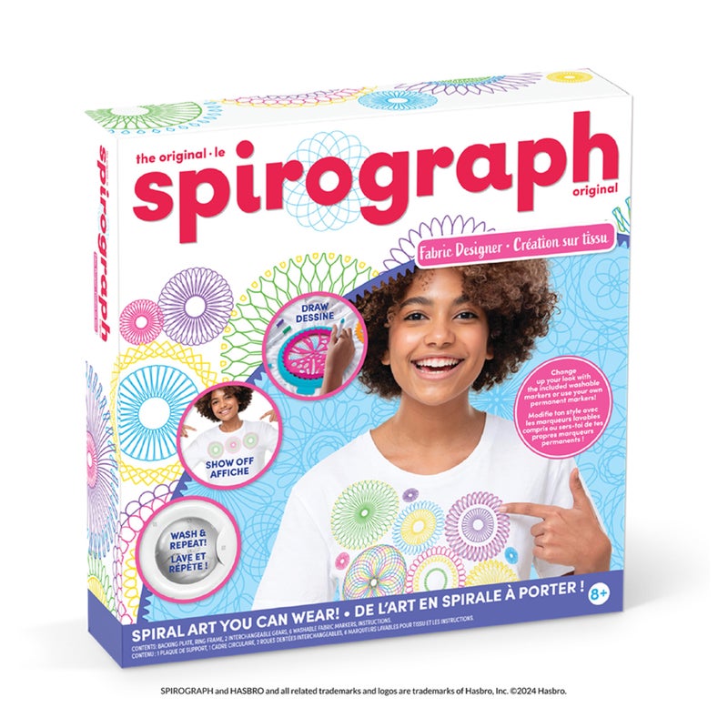 Spirograph Fabric Designer Spiral Art You Can Wear Kids Toys Drawing Kit Classic Gear Design Kit Fabric Pens Ages 6 - Image 3