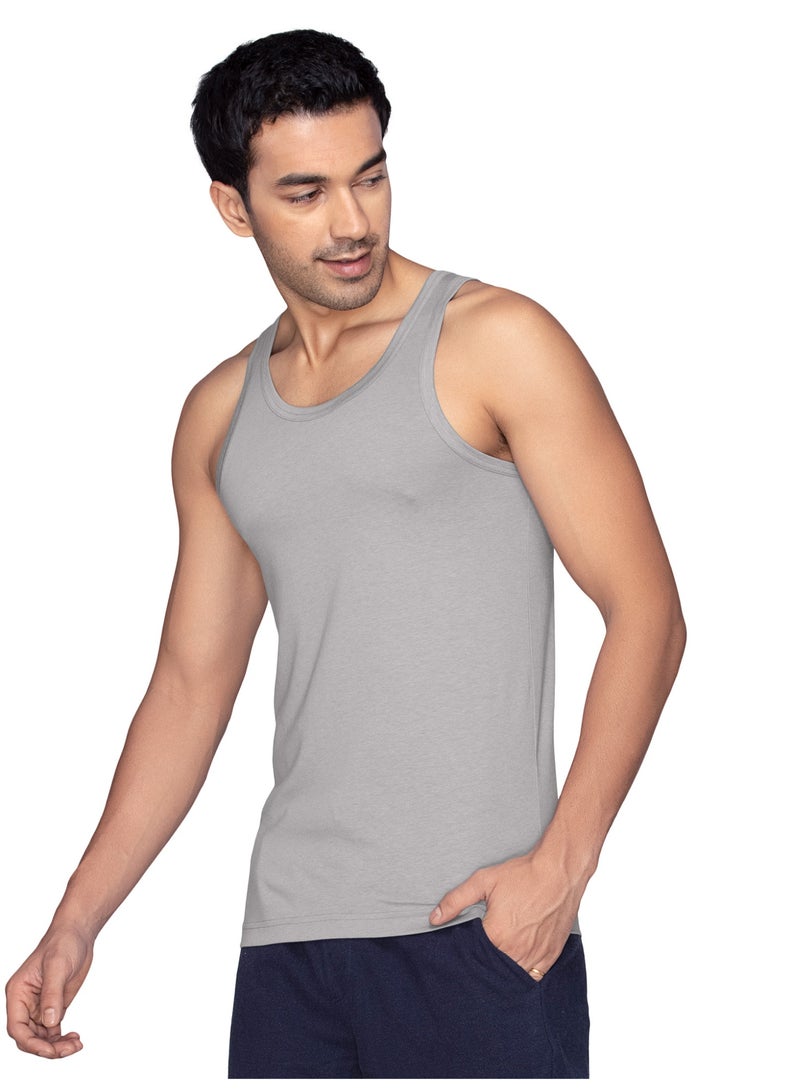 اكس واي اكس اكس XYXX صدرية رجالية سادة بقصّة عادية من القطن الممشط، عبوة من قطعتين - Image 5