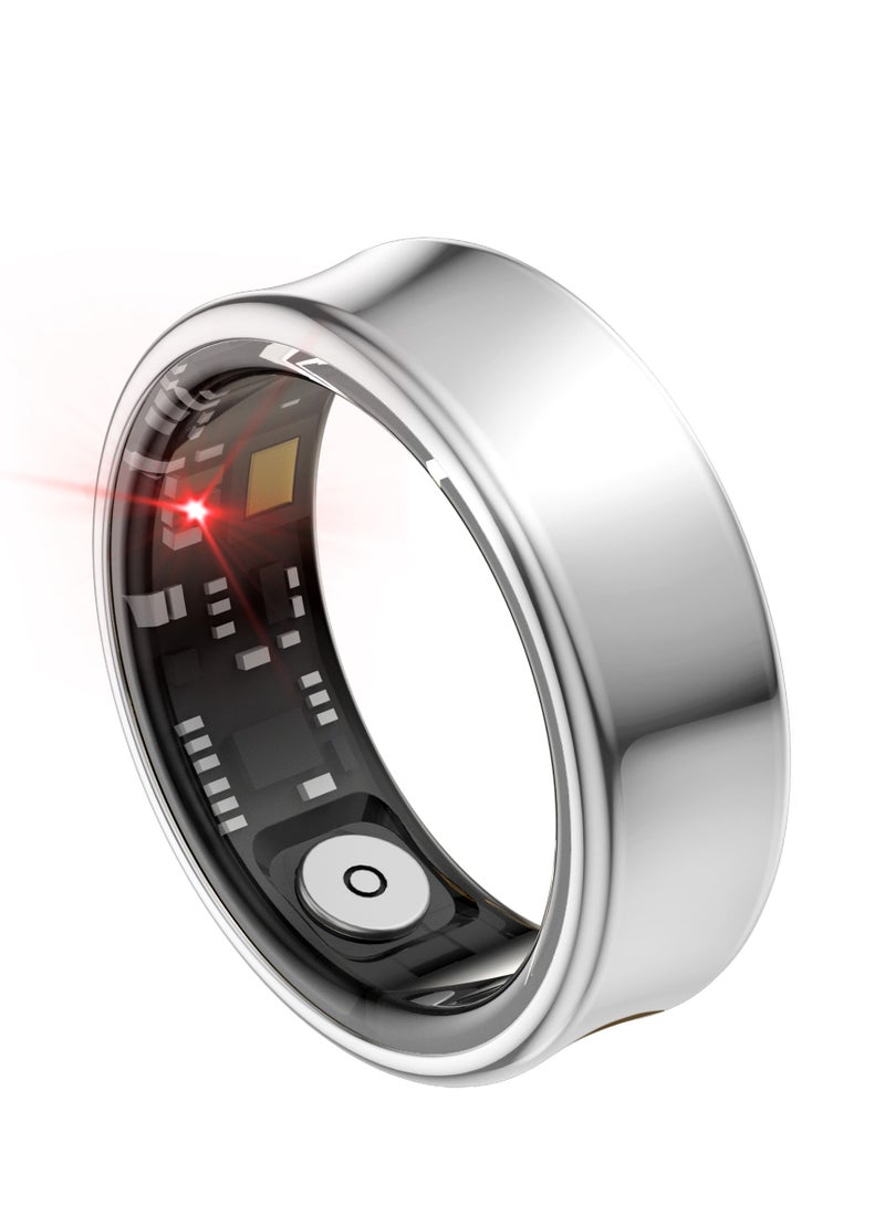 general Smart Ring SR05 for Heart Rate BlodOxygen Sleep Monitoring all Weather Motion Calculation 24-hour Health Monitoring Protect Your Health Bright Silver No.22 - Image 2