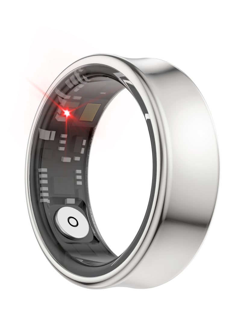 general Smart Ring SR05 for Heart Rate BlodOxygen Sleep Monitoring all Weather Motion Calculation 24-hour Health Monitoring Protect Your Health Bright Silver No.22 - Image 4