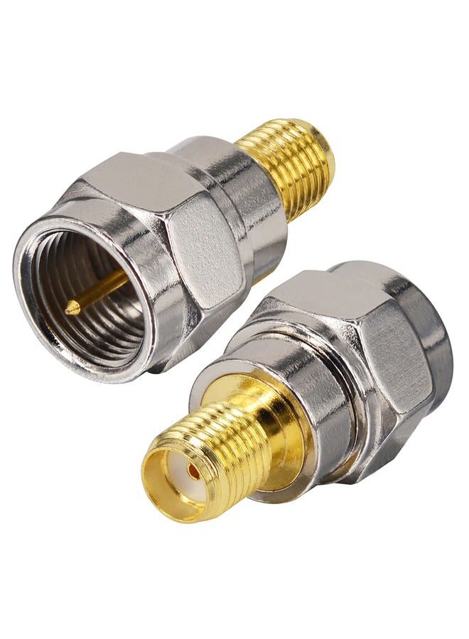onelinkmore محول RF Coaxial SMA أنثوي إلى F ذكر حزمة من 2 - Image 1