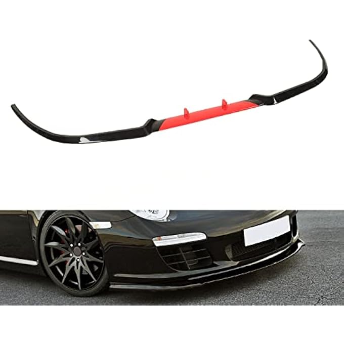 Depisuta Front Bumper Lip, Front Lip Spoiler Splitter Replacement for SeatLeon, A3A4A6, Sporty Style, Impact Resistant Lip Protector Body Kits Red Lip Splitter (Red) - Image 5