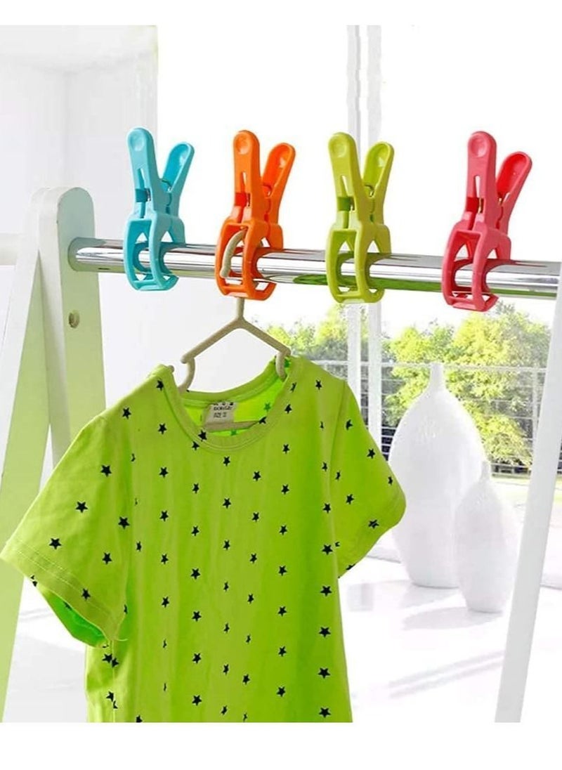 Y&D - Beach Towel Clips Super Jumbo Plastic Chair Clip Holder for Pool Lounger, Large Quilt Clothes Pegs Hanging Clamps to Stop Towels Blowing Away 5 Pack Random Color - Image 1
