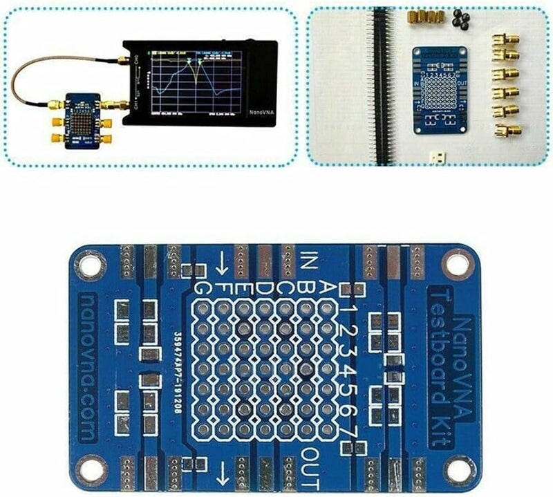 مجموعة لوحة اختبار NanoVNA مع موصلات SMA ودوائر SMD لاختبار الإلكترونيات DIY - Image 5