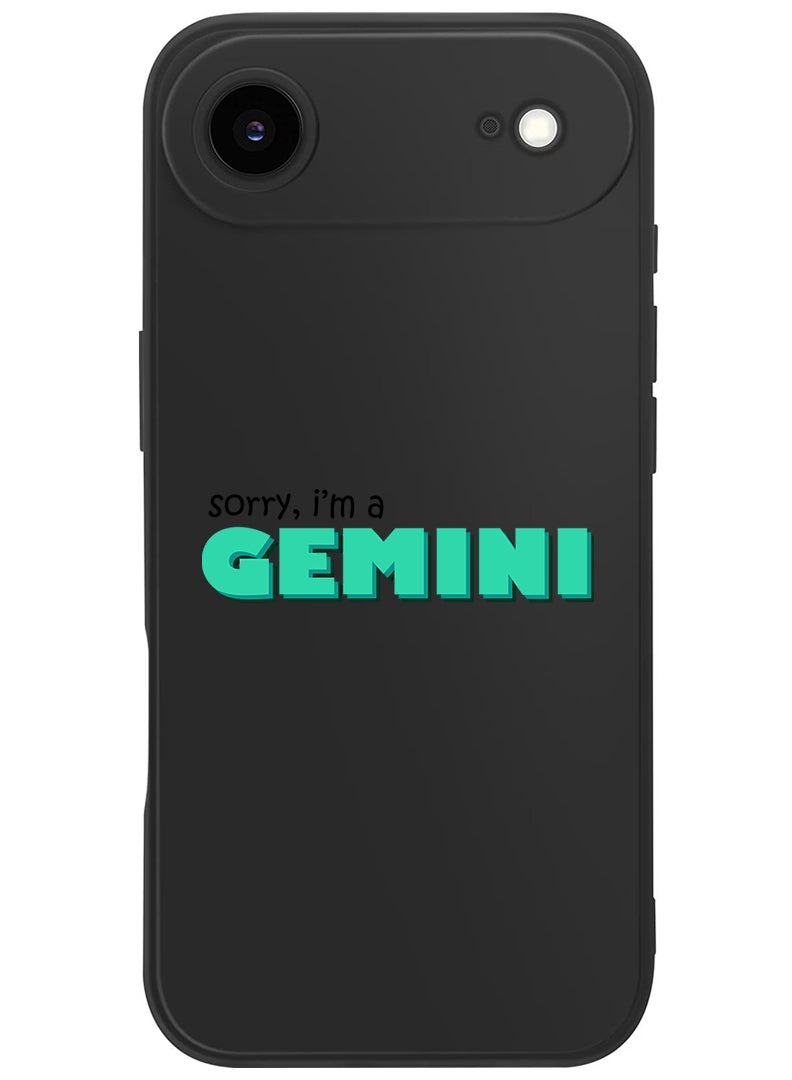 Theodor Protective Slim Fit Case Liquid Silicone Cover with Full Body Protection Anti-Scratch Shockproof Case For Apple iPhone 17 Air (Black) Gemini - Black - Image 1