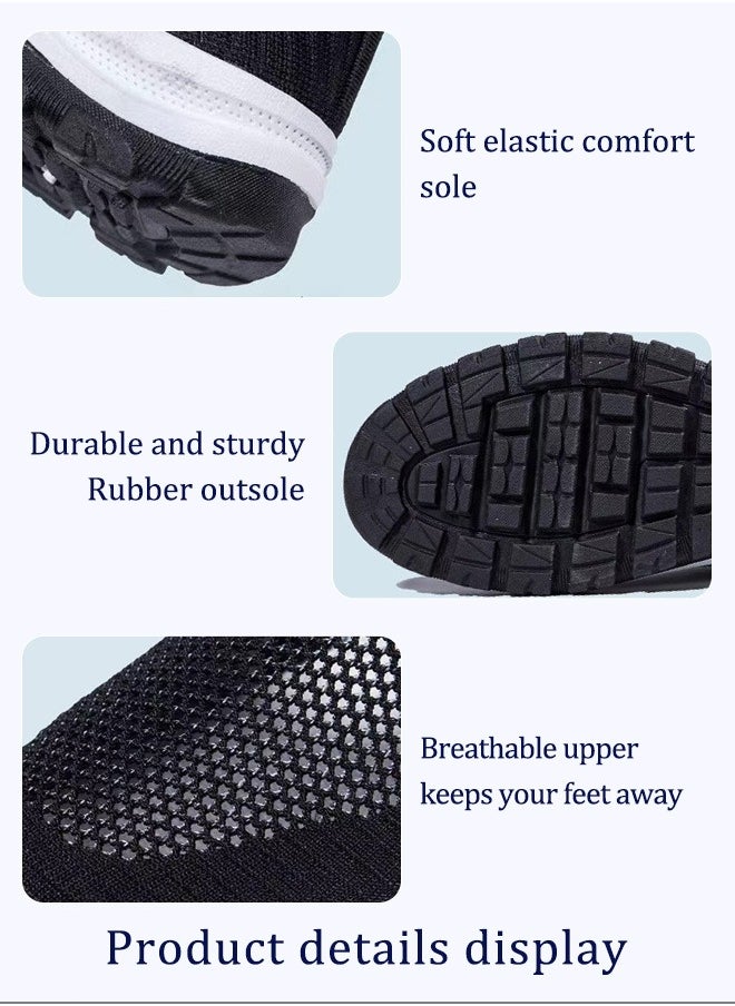 Lightweight and breathable slip-on: Large size men's anti-slip mesh walking shoes, perfect for casual strolls in the summer