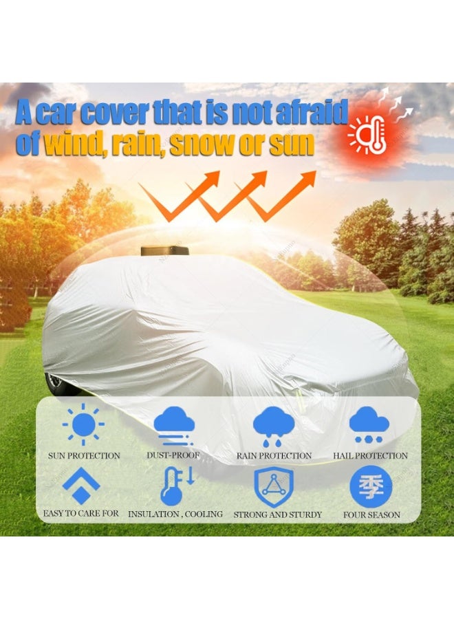 BlueFire Solar Automatic Car Cover for SUV YXXL Matte Grey | Intelligent Remote Control Full-Automatic Sunshade, Heat Insulation, Anti-Theft Alarm, Waterproof & Dustproof All-Weather Protection (5221×1902×1498 mm) - Image 5