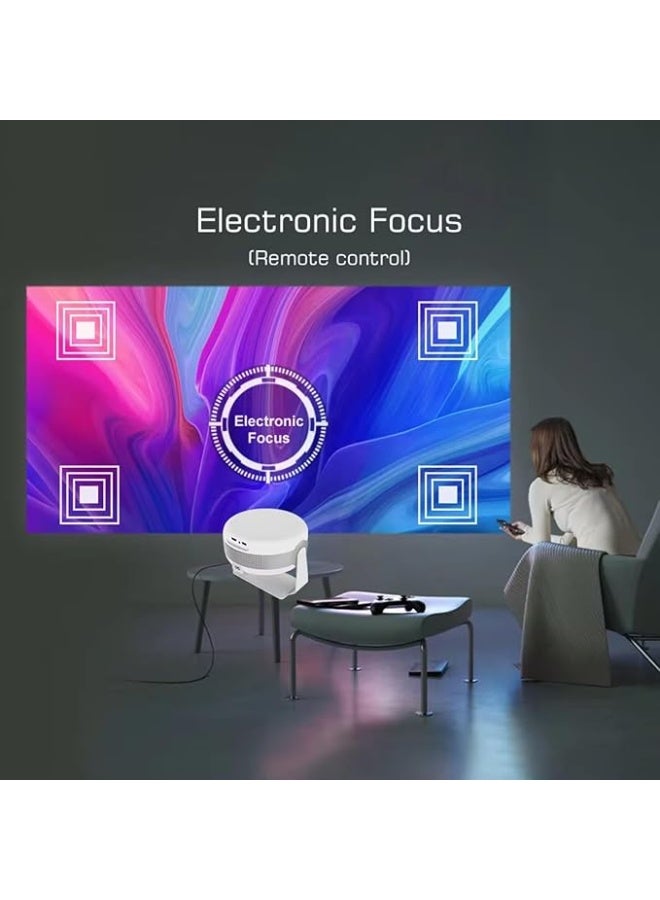 MHR Portable 4K Ultra HD Smart Projector with 360° Rotation, WiFi & Bluetooth, Mini Home Theater for Movies & Presentations - Image 3