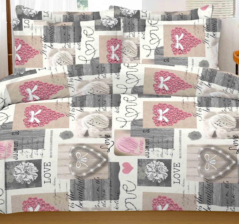 Amali  6 Pieces Bedsheet Set King Size (200 x 200+35cm) Polycotton Including 1 Duvet Cover 1 Fitted Sheet 2 Oxford & 2 Standard Pillowcases Durable & LongLasting Quality - Image 4