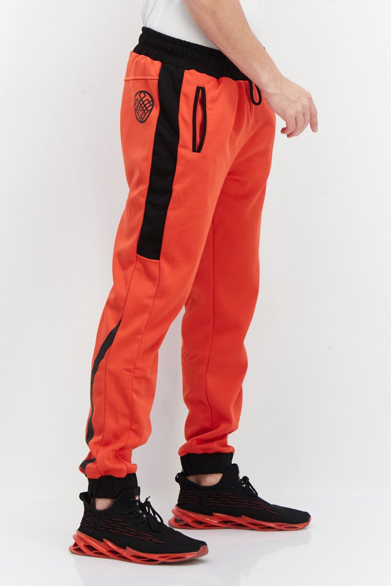 DIFUZED Men Marvel Graphic Drawstring Sweatpants, Red - Image 2